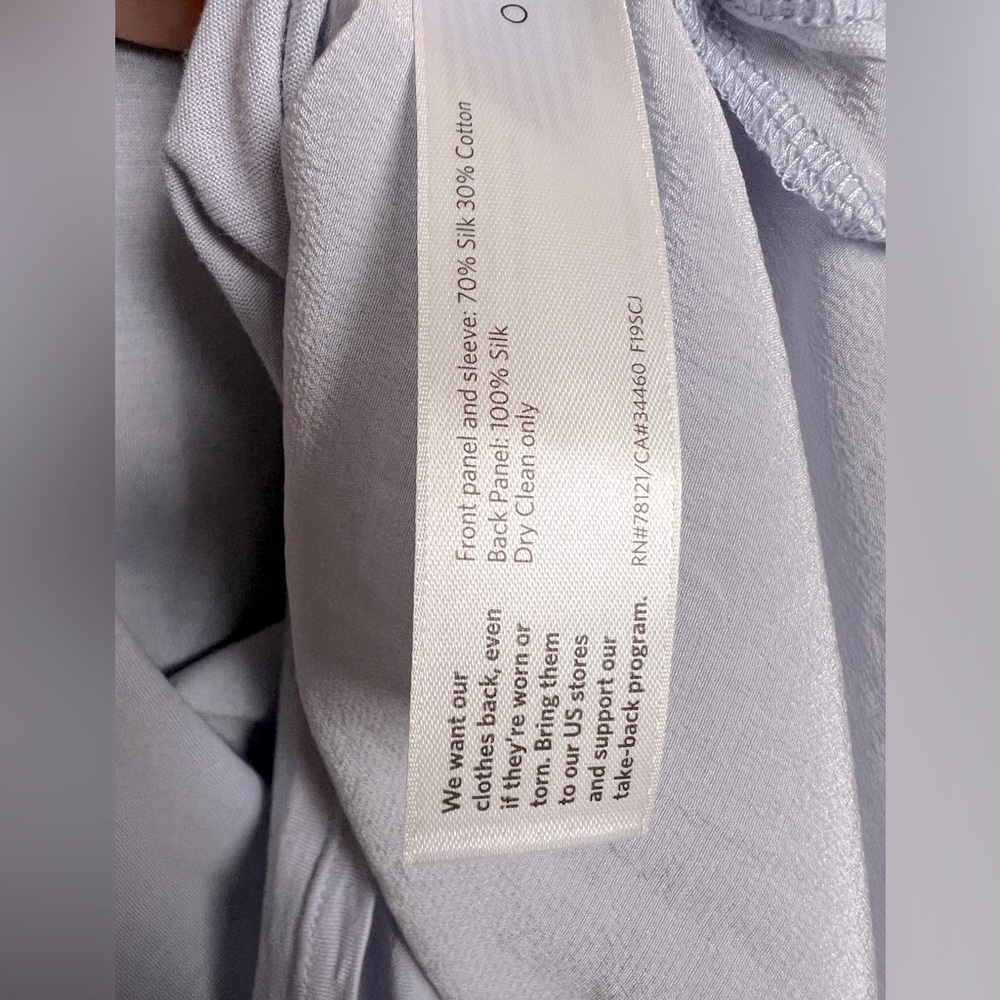Eileen Fisher Hyacinth Silk Back Cotton Front Tunic Medium - Picture 6 of 6